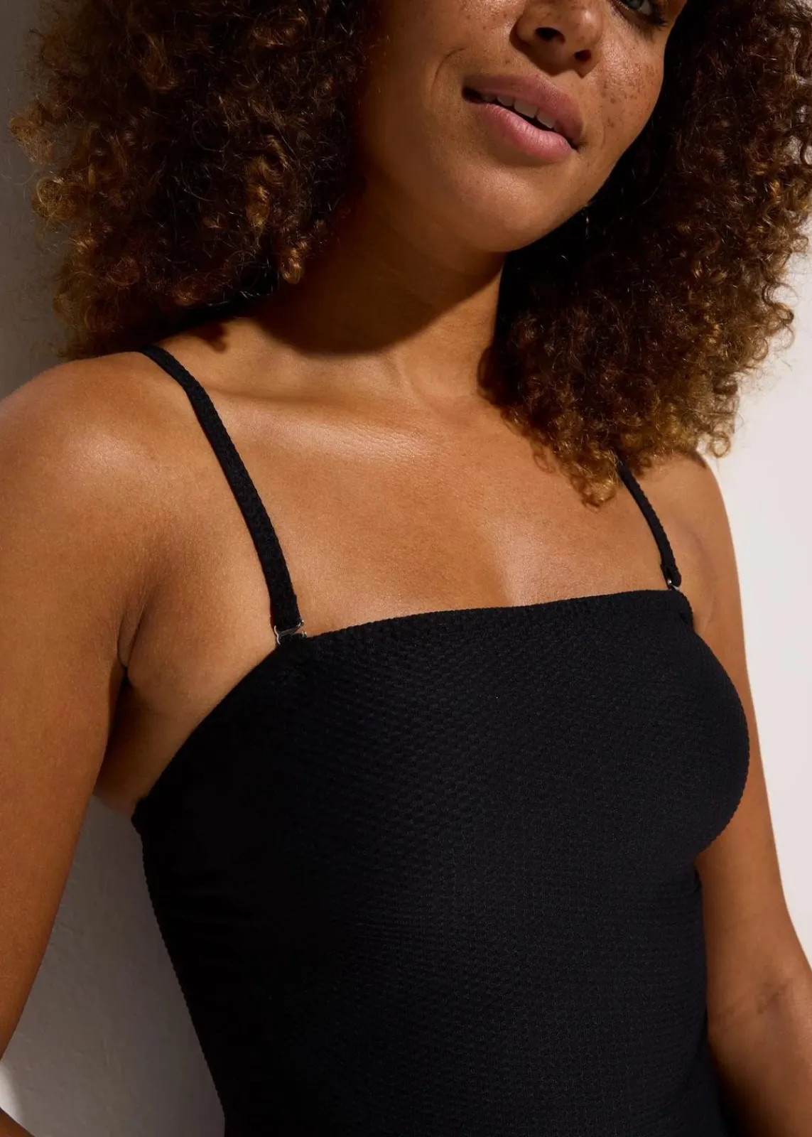 bonprix Nachhaltigere Materialien|Shapewear^Shape Badeanzug aus Strukturware mittlere Formkraft dunkelanthrazit