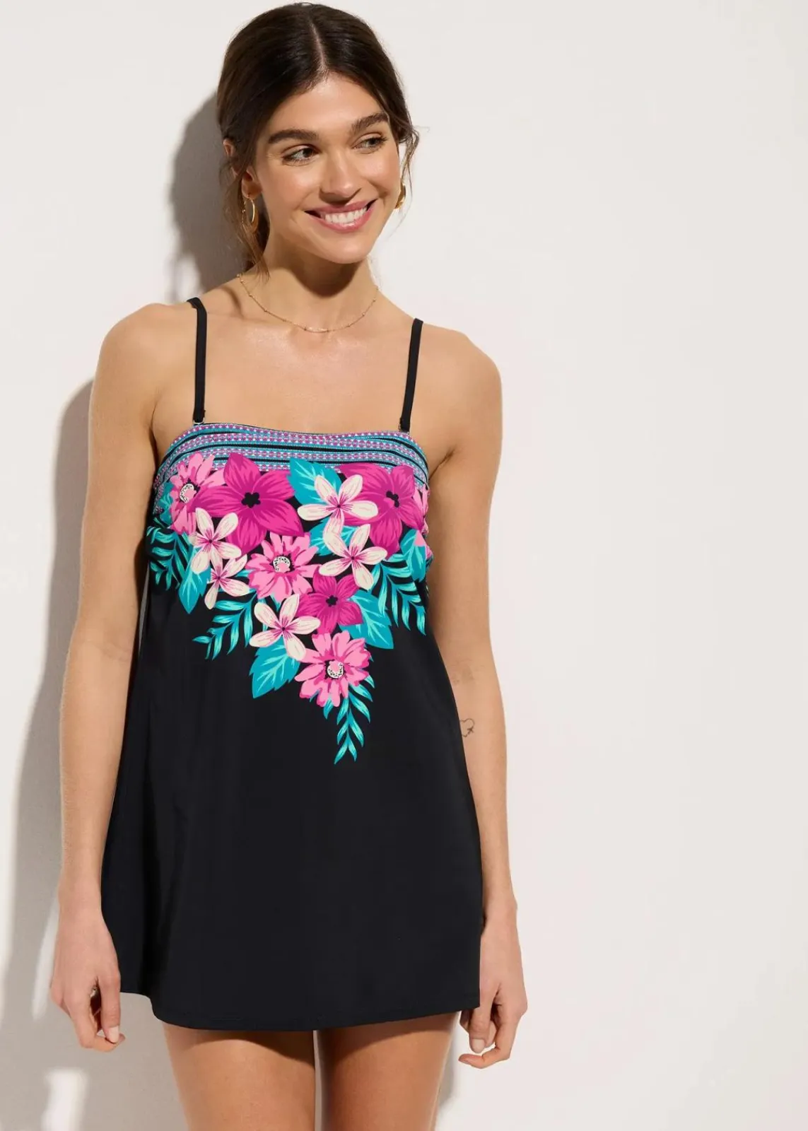 bonprix Nachhaltigere Materialien|Badekleider^Shape Badekleid mittlere Formkraft schwarz floral