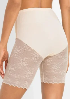 bonprix Höschen|Socken & Strumpfhosen^Shape Hose mit Spitze und mittlerer Formkraft puder