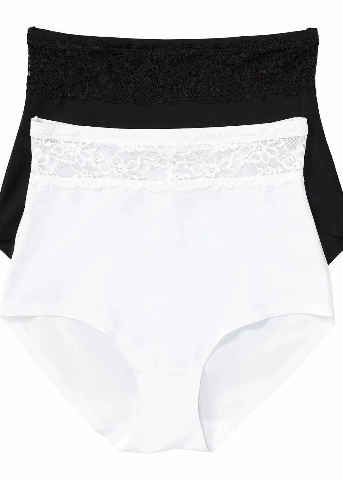 bonprix Wäsche·Basics|Wäsche·Shapewear^Shape Panty mit leichter Formkraft (2er Pack) schwarz + weiß