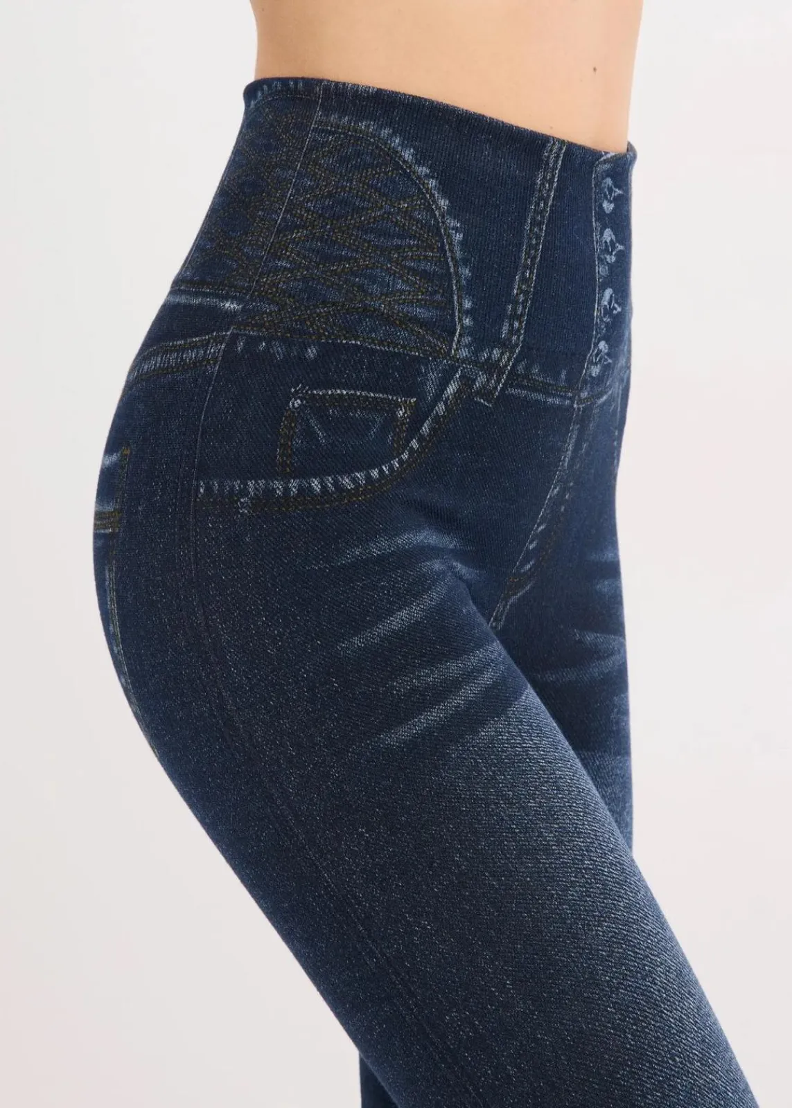 bonprix Hosen|Socken & Strumpfhosen^Shape Seamless Strumpfleggings Jeansoptik mit starker Formkraft blau jeansoptik