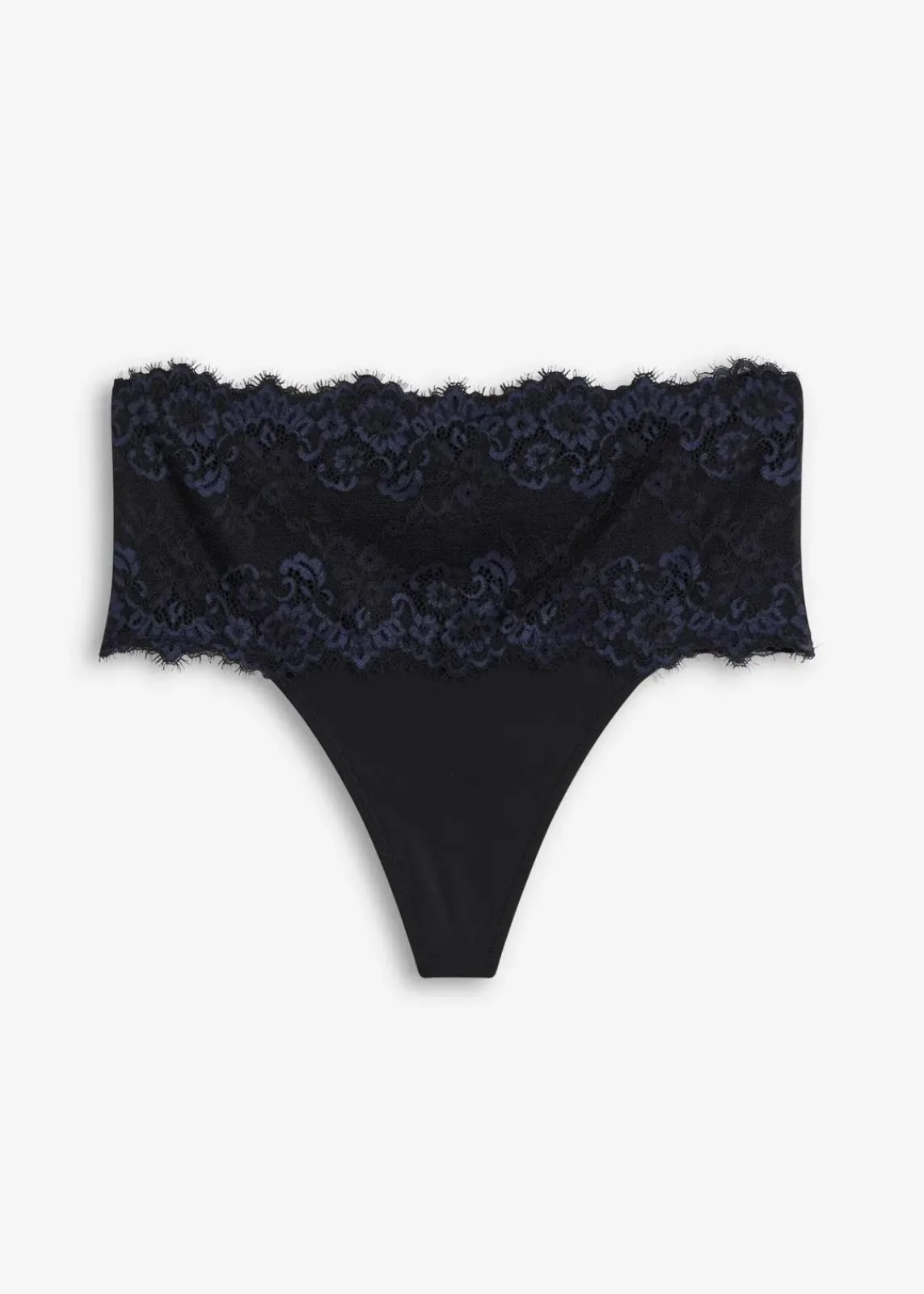 bonprix Wäsche·Shapewear|Wäsche·Höschen^Shape String mit Spitze und mittlerer Formkraft schwarz + intensivblau