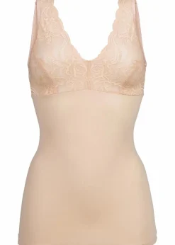 bonprix Dessous|Shapewear^Shapetop mit Spitze und mittlerer Formkraft hellbeige