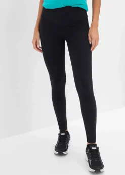 bonprix Bekleidung·Sweat|Bekleidung·Kleider^Shaping-Sport-Leggings aus stabilem Baumwollgrifff schwarz