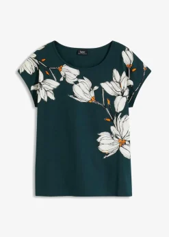 bonprix Shirts & Tops|Nachhaltigere Materialien^Shirt tiefgrün floral