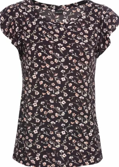 bonprix Shirts & Tops|Nachhaltigere Materialien^Shirt schwarz geblümt