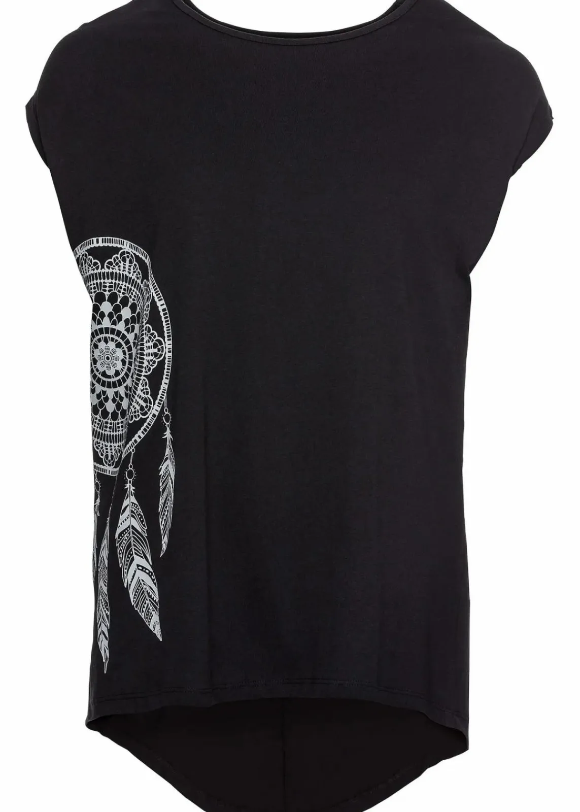 bonprix Shirts & Tops|Nachhaltigere Materialien^Shirt schwarz/stahlgrau Traumfänger