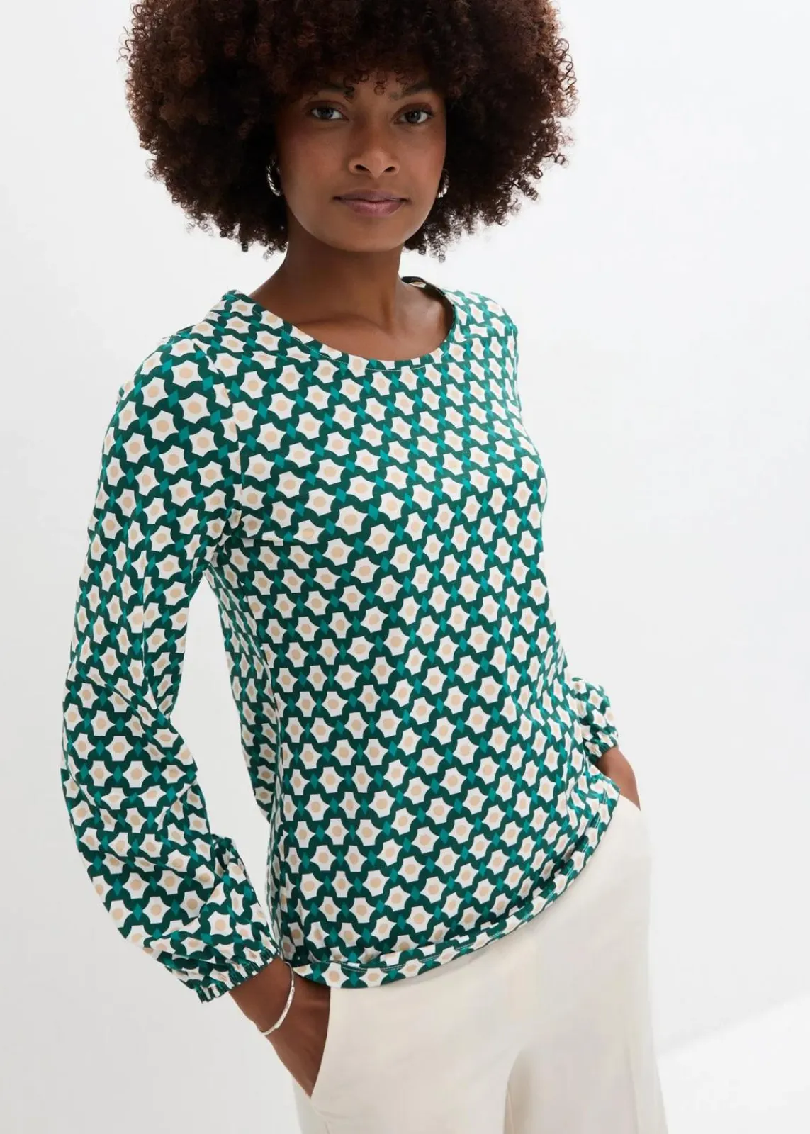 bonprix Shirts & Tops^Shirt waldgrün/smaragd bedruckt