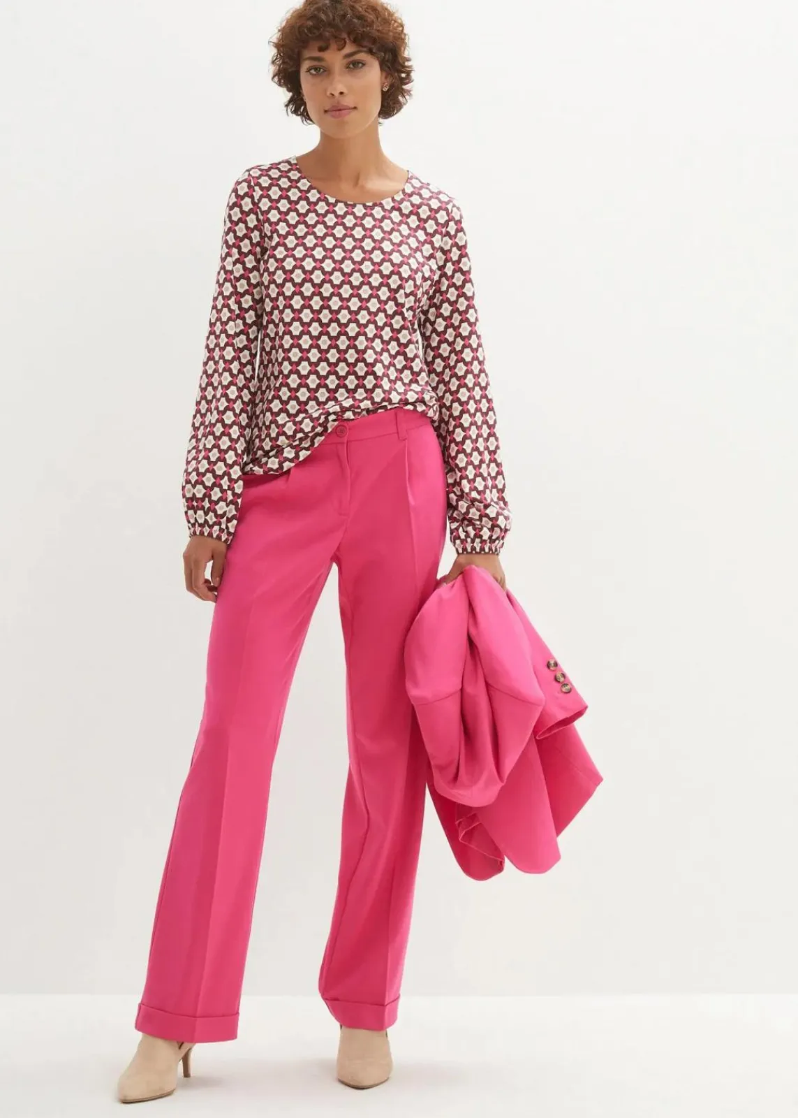 bonprix Shirts & Tops^Shirt kastanienrot/pinklady bedruckt