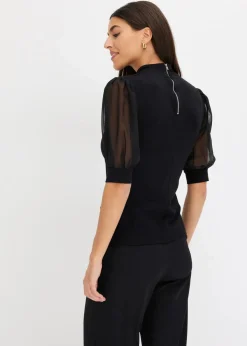 bonprix Shirts & Tops^Shirt aus Baumwolle schwarz