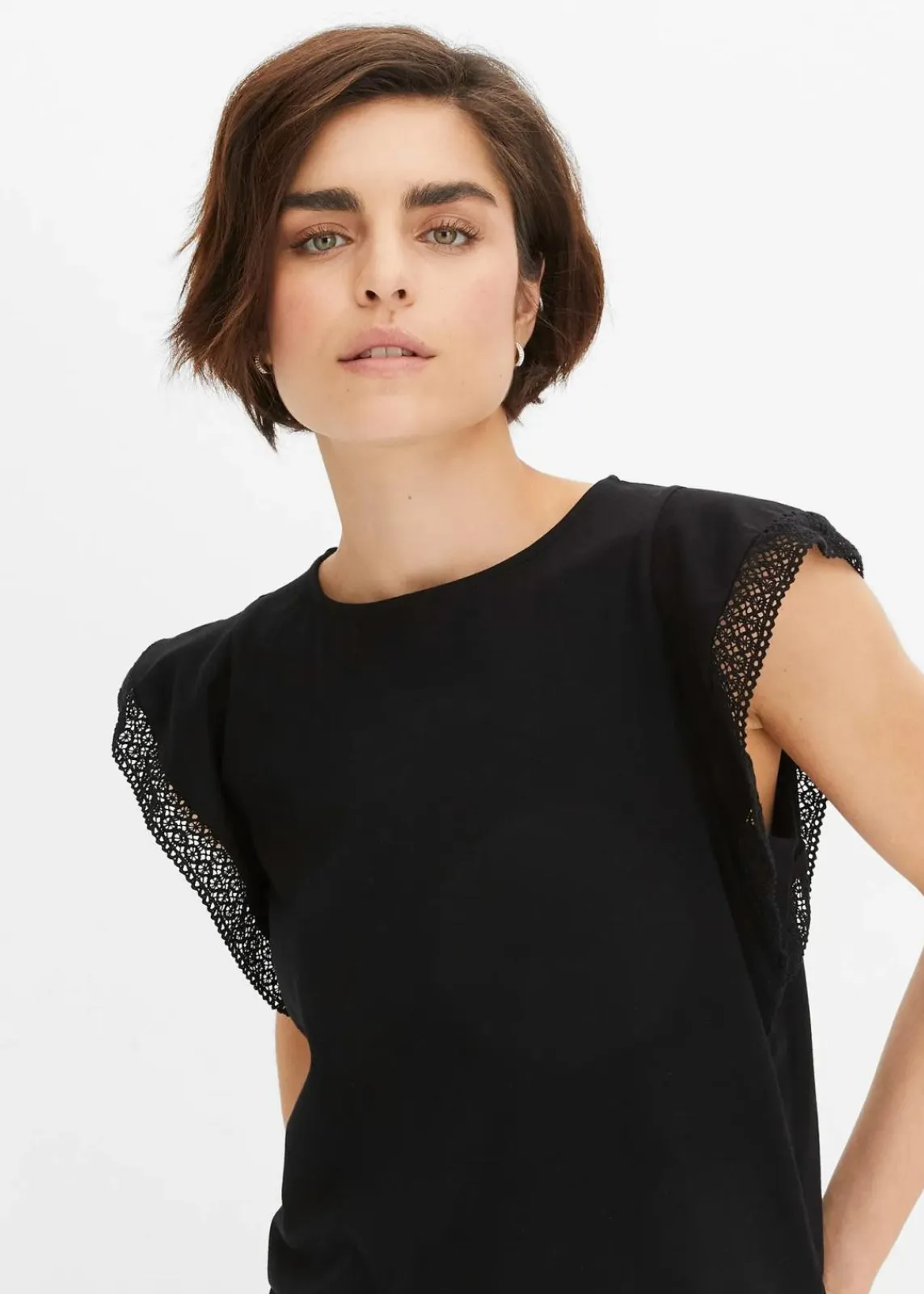 bonprix Shirts & Tops^Shirt aus Baumwolle schwarz