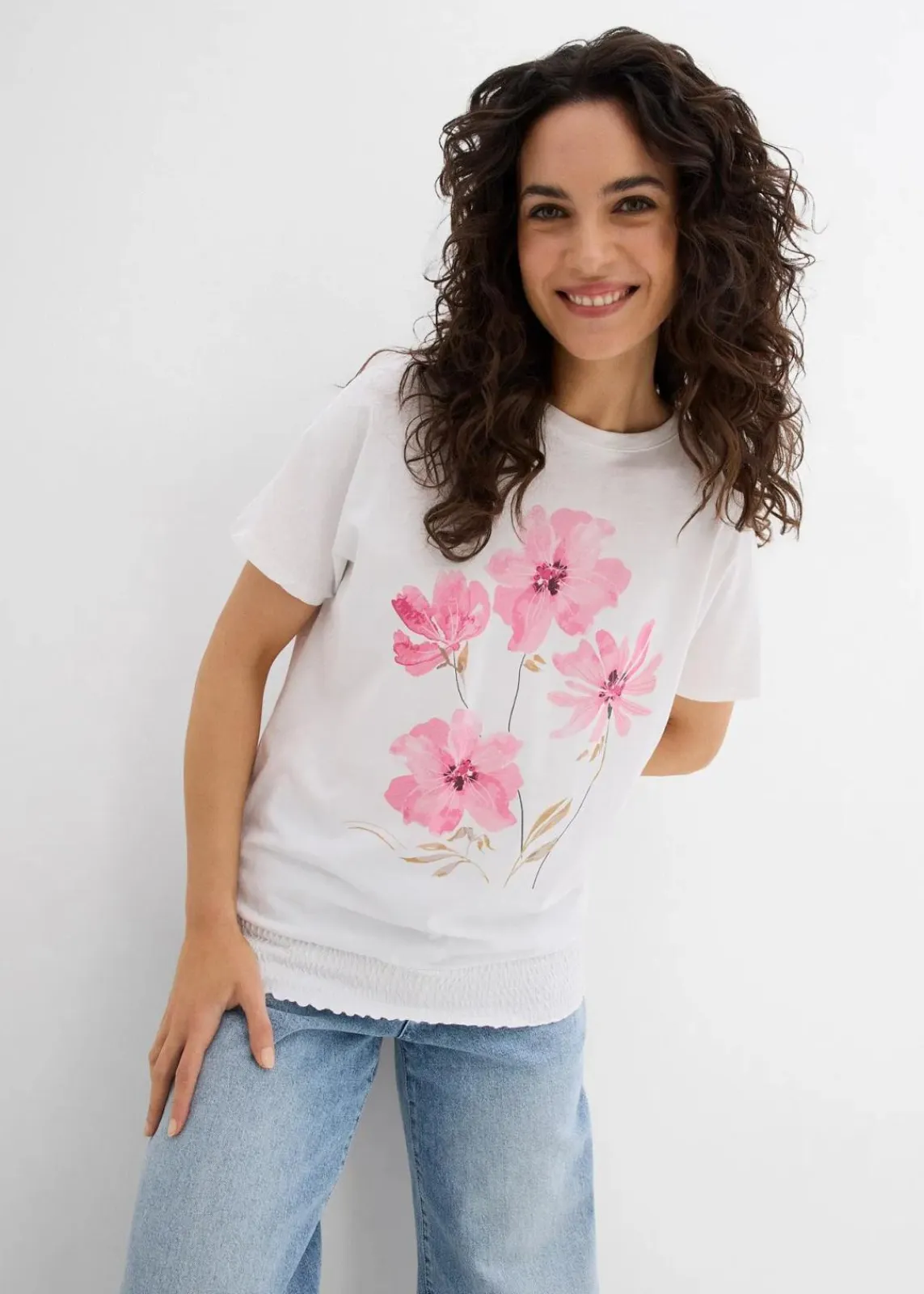 bonprix Shirts & Tops^Shirt aus Bio-Baumwolle weiß bedruckt