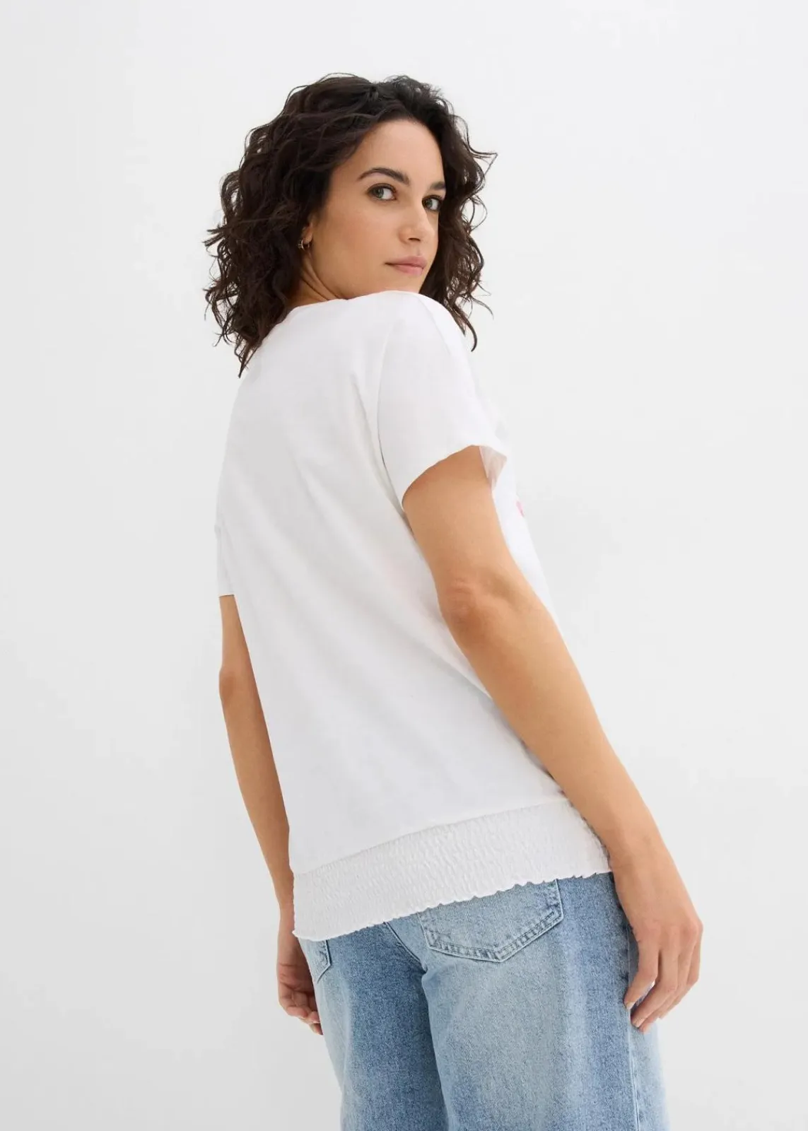 bonprix Shirts & Tops^Shirt aus Bio-Baumwolle weiß bedruckt