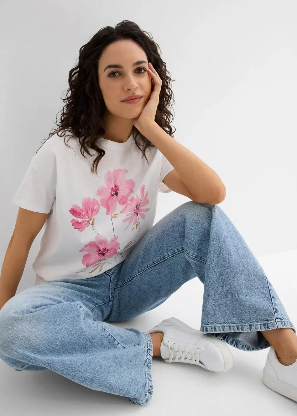 bonprix Shirts & Tops^Shirt aus Bio-Baumwolle weiß bedruckt