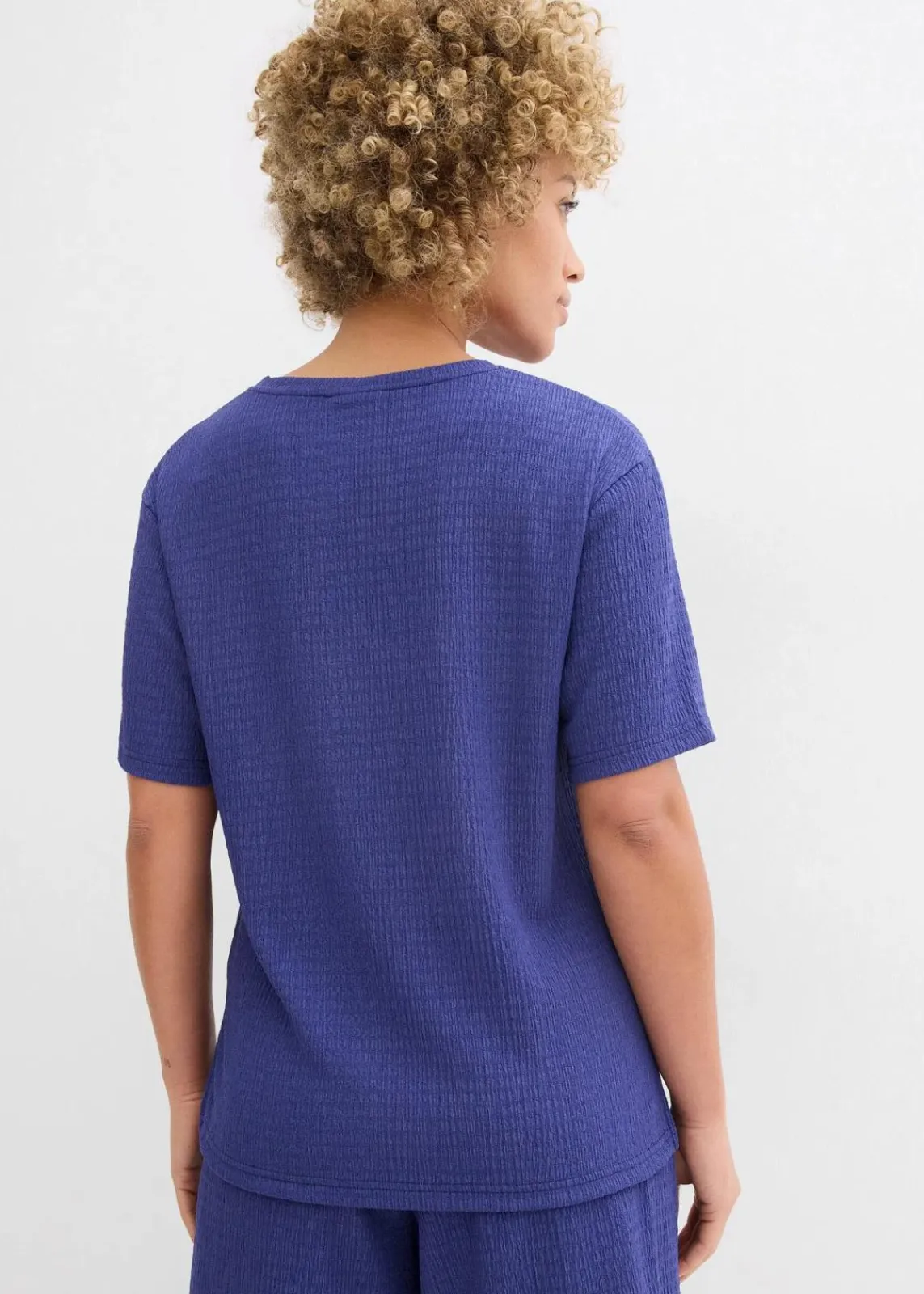 bonprix Zweiteiler & Sets|Shirts & Tops^Shirt aus Borkencrepe dunkelpazifik