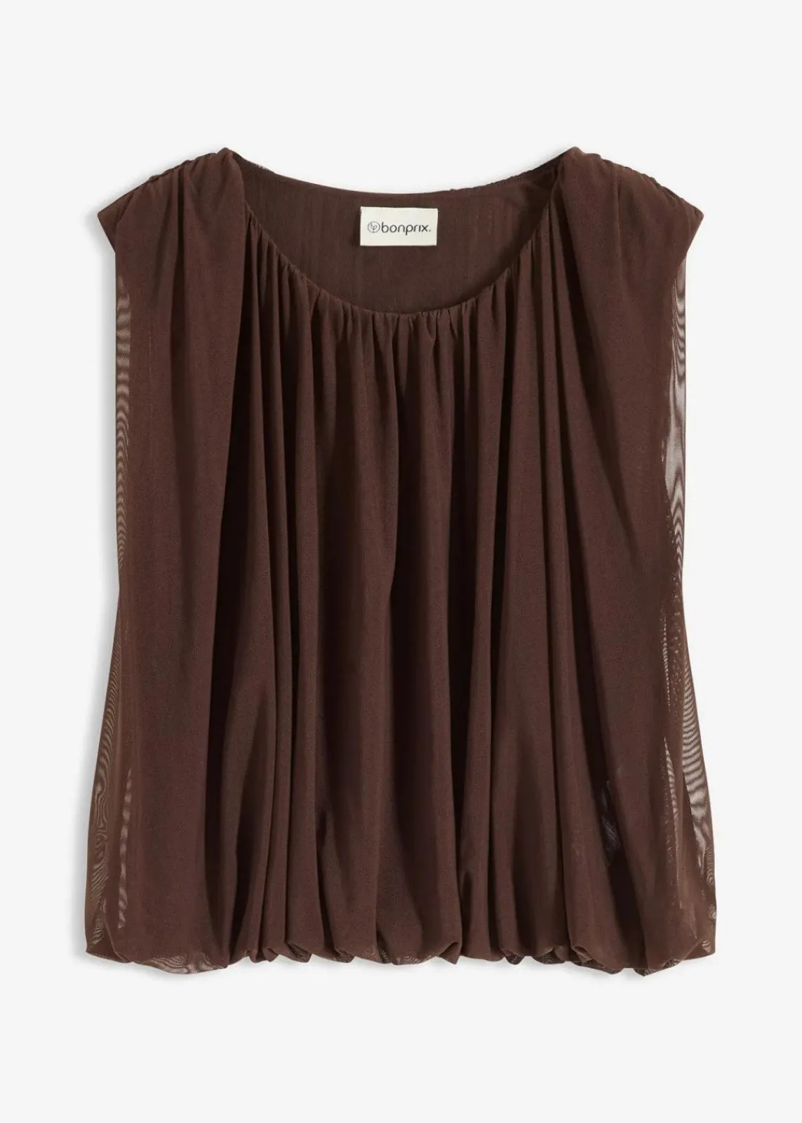 bonprix Shirts & Tops^Shirt aus feinem Mesh dunkelbraun