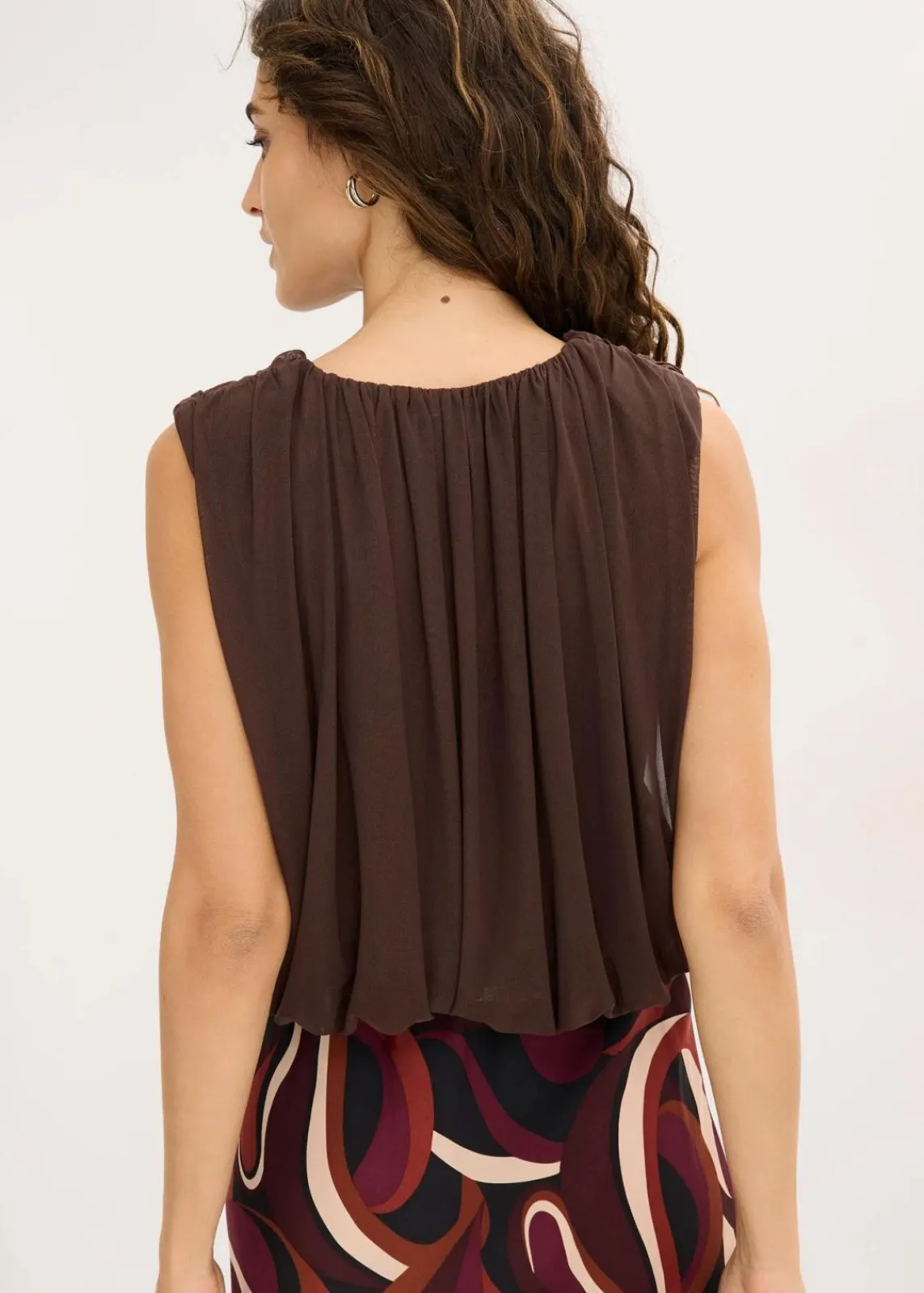 bonprix Shirts & Tops^Shirt aus feinem Mesh dunkelbraun