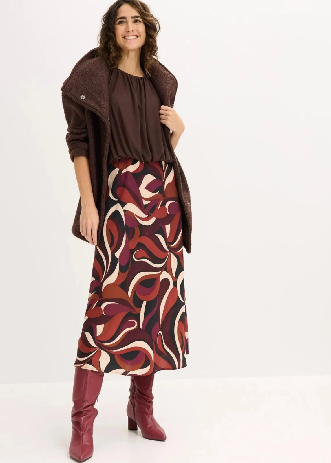 bonprix Shirts & Tops^Shirt aus feinem Mesh dunkelbraun