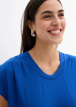 bonprix Shirts & Tops^Shirt aus fließendem Viskose-Mix enzianblau