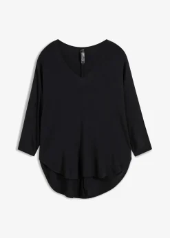bonprix Shirts & Tops^Shirt aus fließendem Viskose-Mix schwarz