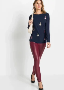 bonprix Shirts & Tops|Nachhaltigere Materialien^Shirt aus fließendem Viskose-Mix dunkelblau