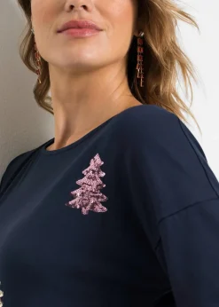 bonprix Shirts & Tops|Nachhaltigere Materialien^Shirt aus fließendem Viskose-Mix dunkelblau