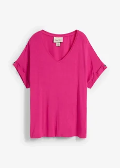 bonprix Nachhaltigere Materialien|Shirts & Tops^Shirt aus fließendem Viskose-Mix magnolienpink