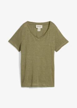 bonprix Premium|Shirts & Tops^Shirt aus reinem Leinen oliv