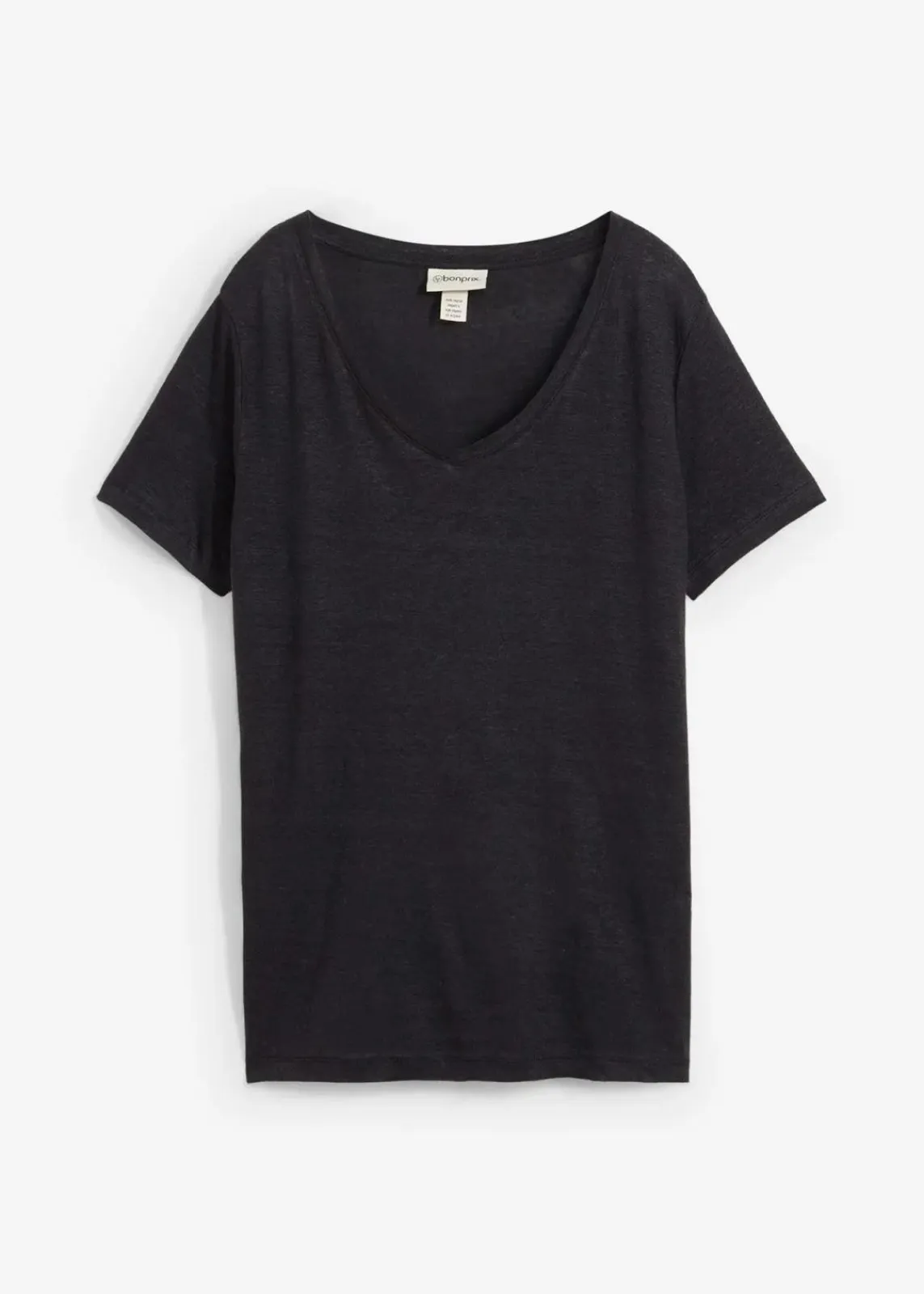 bonprix Premium|Shirts & Tops^Shirt aus reinem Leinen schwarz