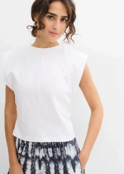 bonprix Shirts & Tops^Shirt aus reiner Baumwolle weiß
