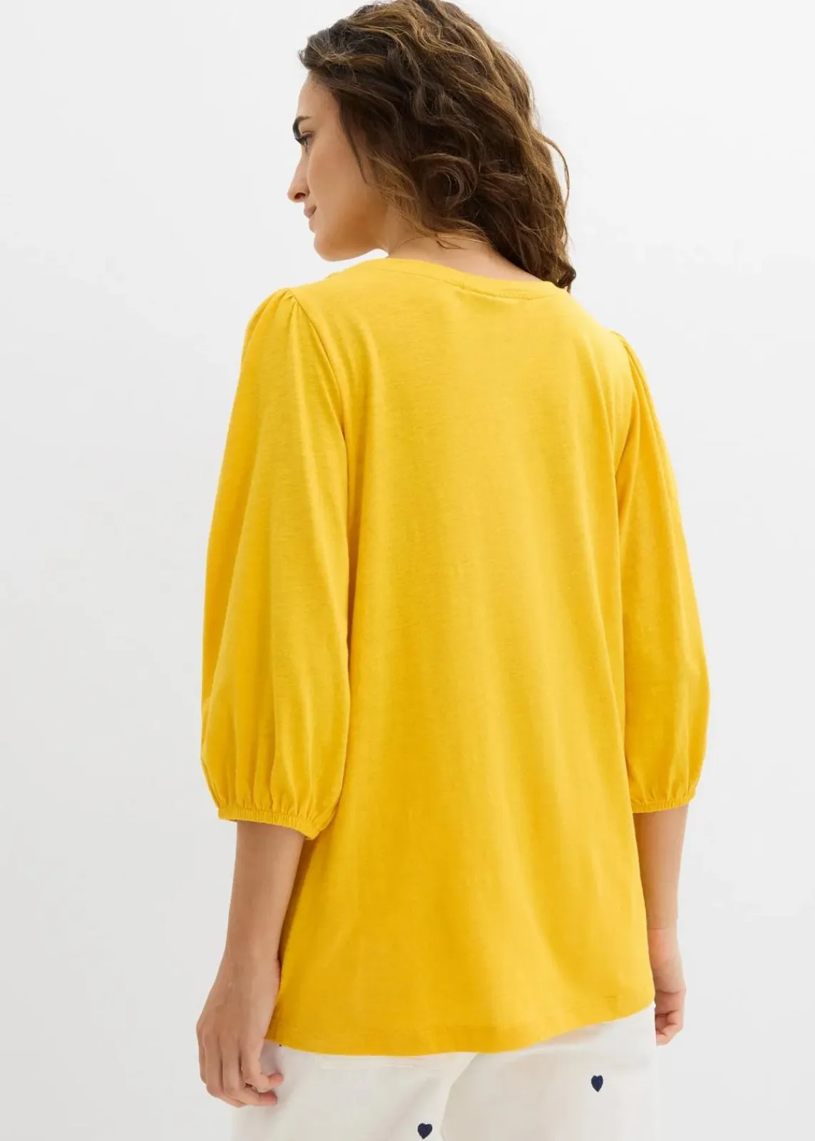bonprix Nachhaltigere Materialien|Shirts & Tops^Shirt aus reiner Baumwolle safrangelb