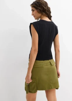 bonprix Shirts & Tops^Shirt aus reiner Baumwolle schwarz