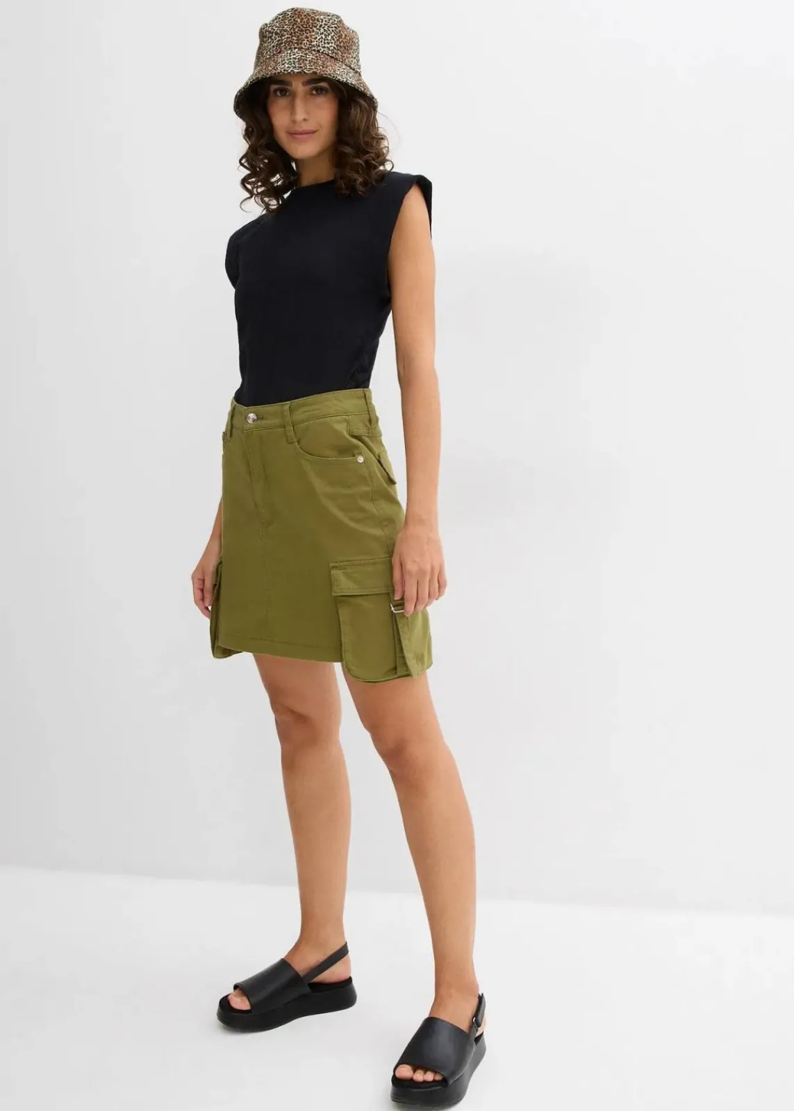 bonprix Shirts & Tops^Shirt aus reiner Baumwolle schwarz