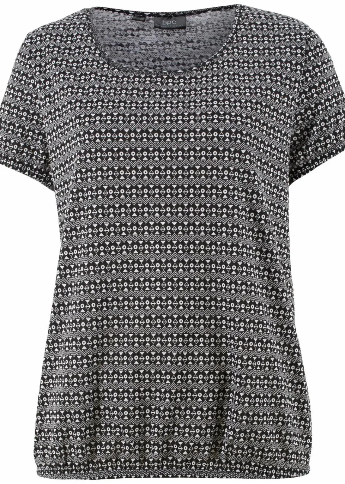 bonprix Shirts & Tops^Shirt aus reiner Baumwolle schwarz graphisch bedruckt