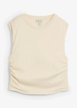 bonprix Shirts & Tops^Shirt aus reiner Baumwolle kieselbeige