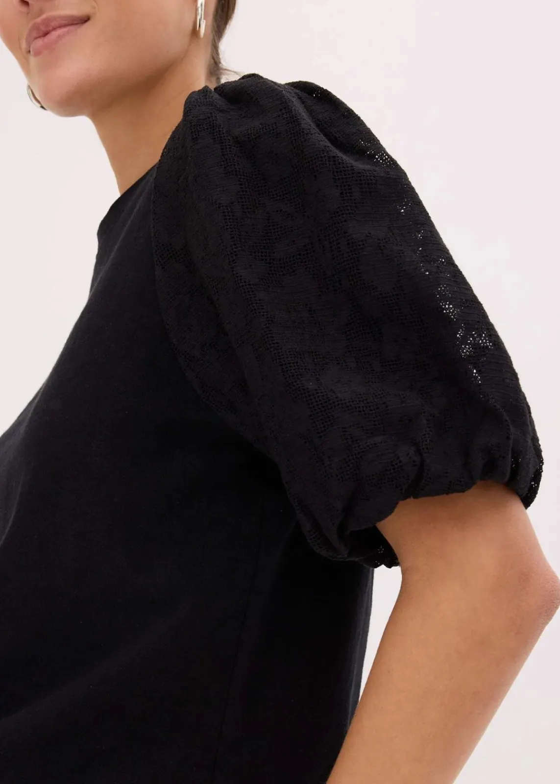 bonprix Shirts & Tops^Shirt aus reiner Baumwolle schwarz