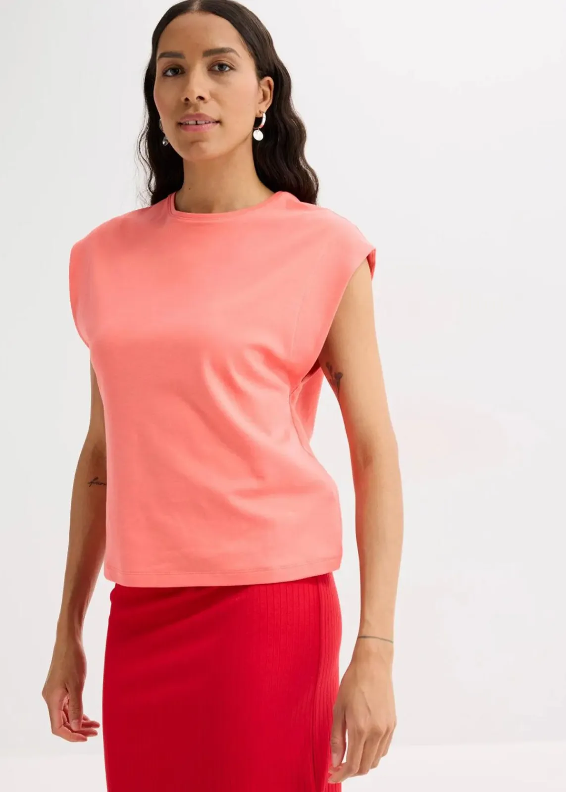 bonprix Nachhaltigere Materialien|Shirts & Tops^Shirt aus reiner Bio-Baumwolle helllachs