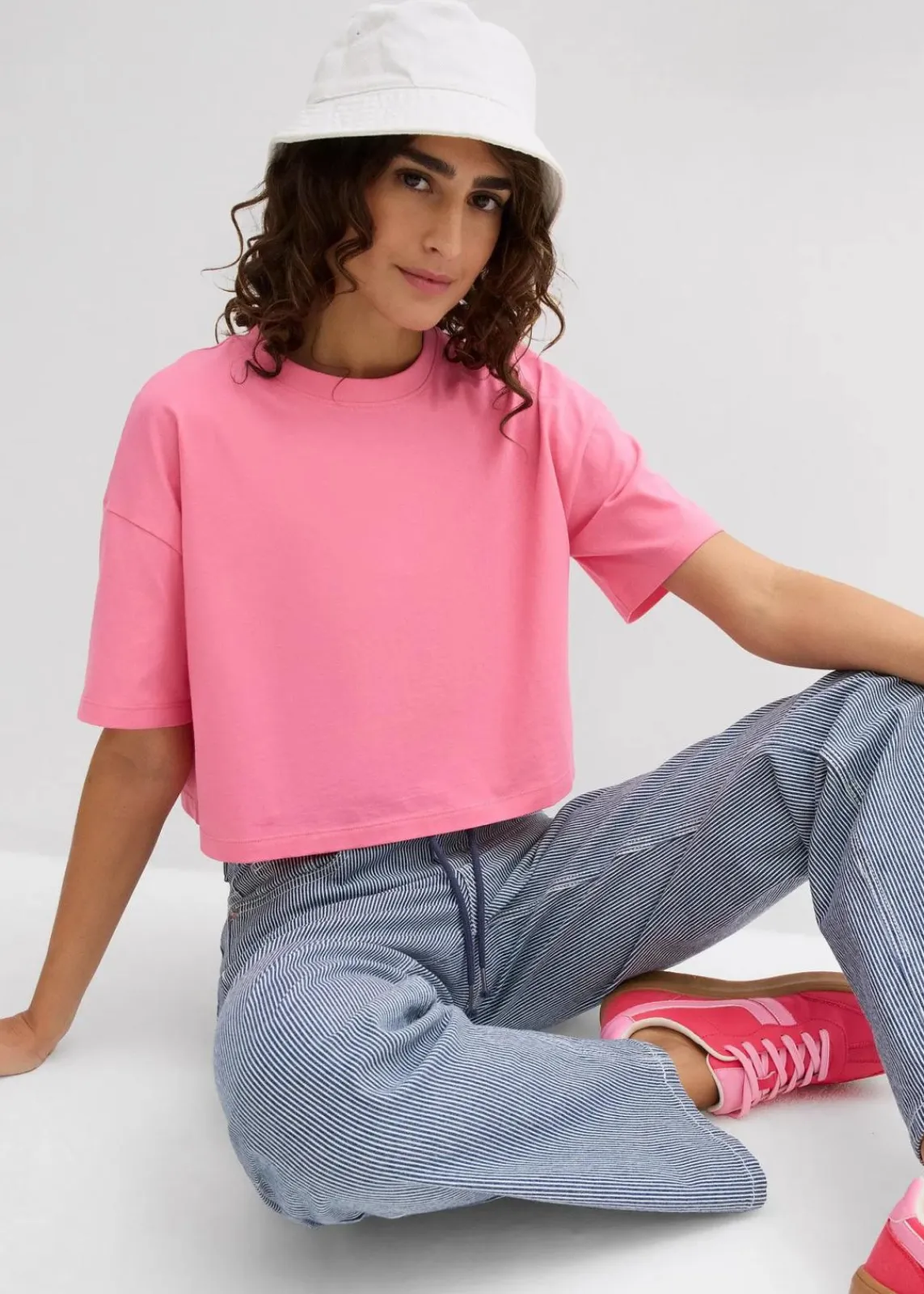 bonprix Shirts & Tops|Nachhaltigere Materialien^Shirt aus reiner Bio-Baumwolle knallrosa