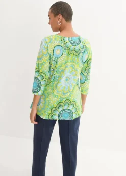 bonprix Shirts & Tops|Nachhaltigere Materialien^Shirt aus reiner Bio-Baumwolle wiesengrün geblümt