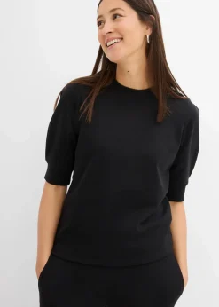 bonprix Nachhaltigere Materialien|Shirts & Tops^Shirt aus reiner Bio-Baumwolle schwarz