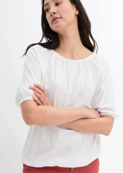 bonprix Nachhaltigere Materialien|Shirts & Tops^Shirt aus reiner Bio-Baumwolle weiß