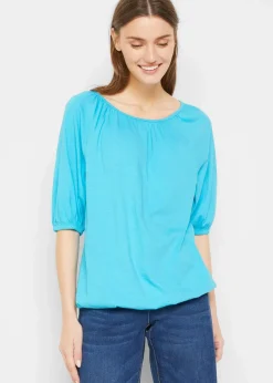 bonprix Nachhaltigere Materialien|Shirts & Tops^Shirt aus reiner Bio-Baumwolle karibikblau