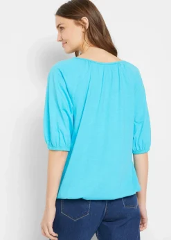 bonprix Nachhaltigere Materialien|Shirts & Tops^Shirt aus reiner Bio-Baumwolle karibikblau