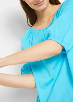 bonprix Nachhaltigere Materialien|Shirts & Tops^Shirt aus reiner Bio-Baumwolle karibikblau