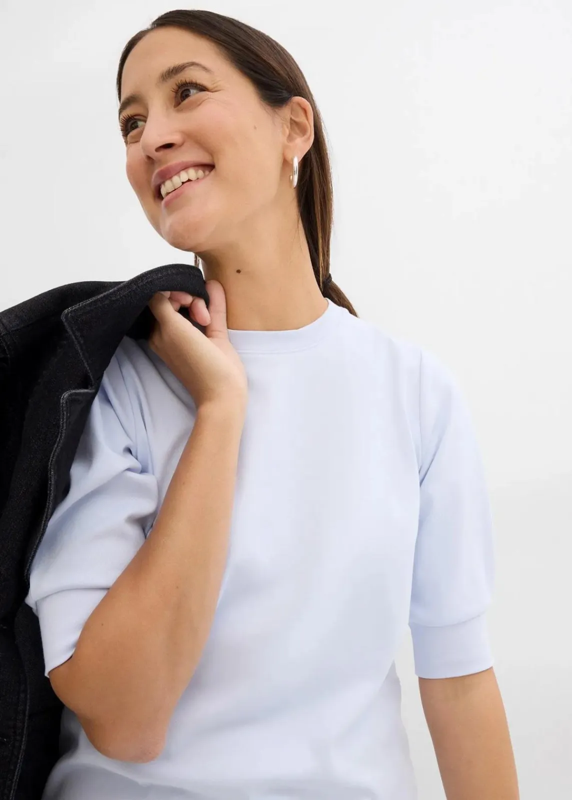 bonprix Shirts & Tops|Nachhaltigere Materialien^Shirt aus reiner Bio-Baumwolle zartblau