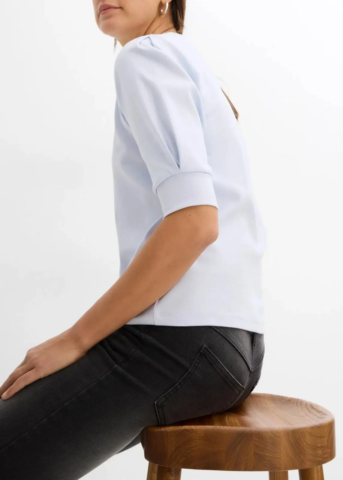 bonprix Shirts & Tops|Nachhaltigere Materialien^Shirt aus reiner Bio-Baumwolle zartblau