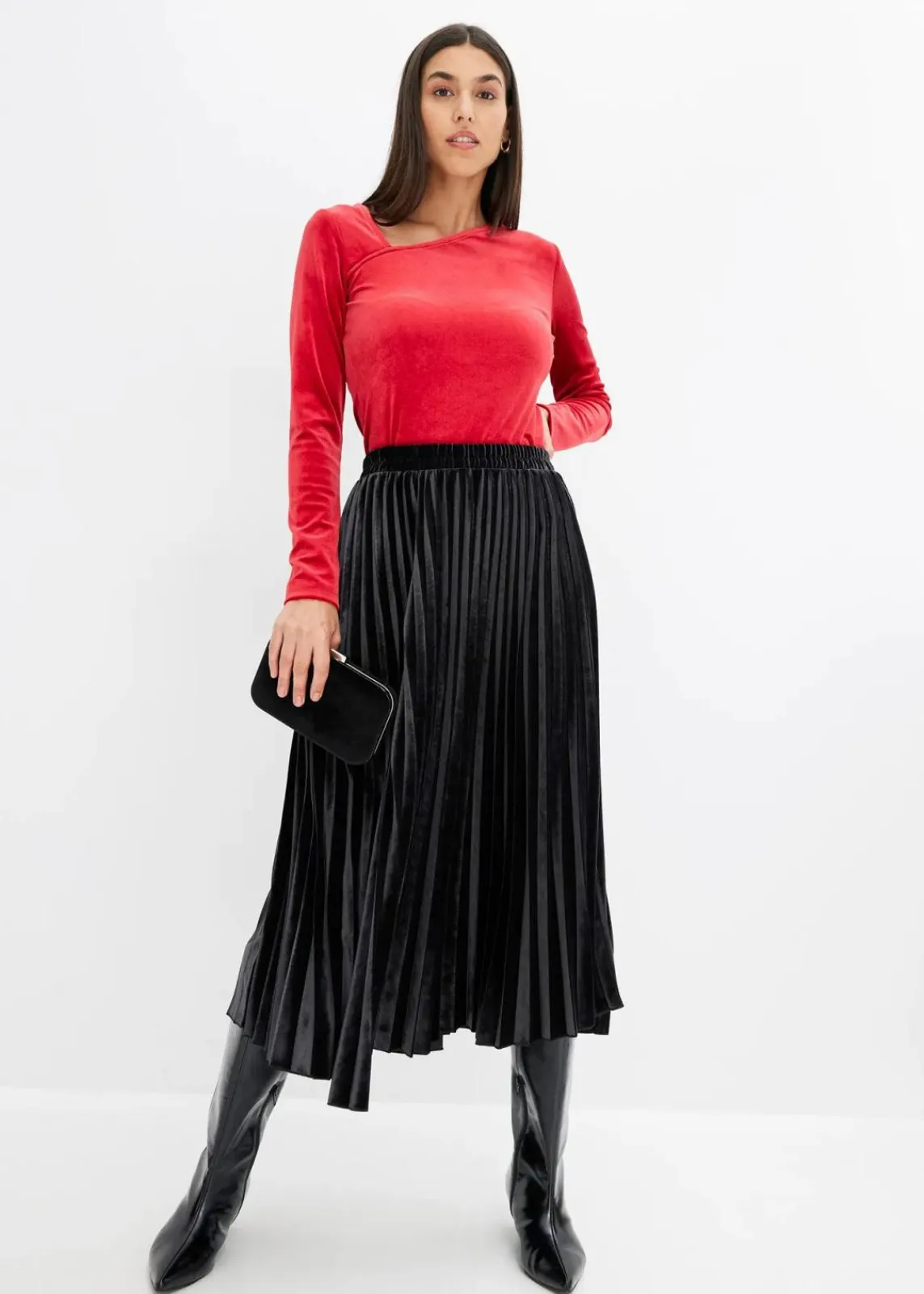 bonprix Shirts & Tops^Shirt aus softem Samt chillirot