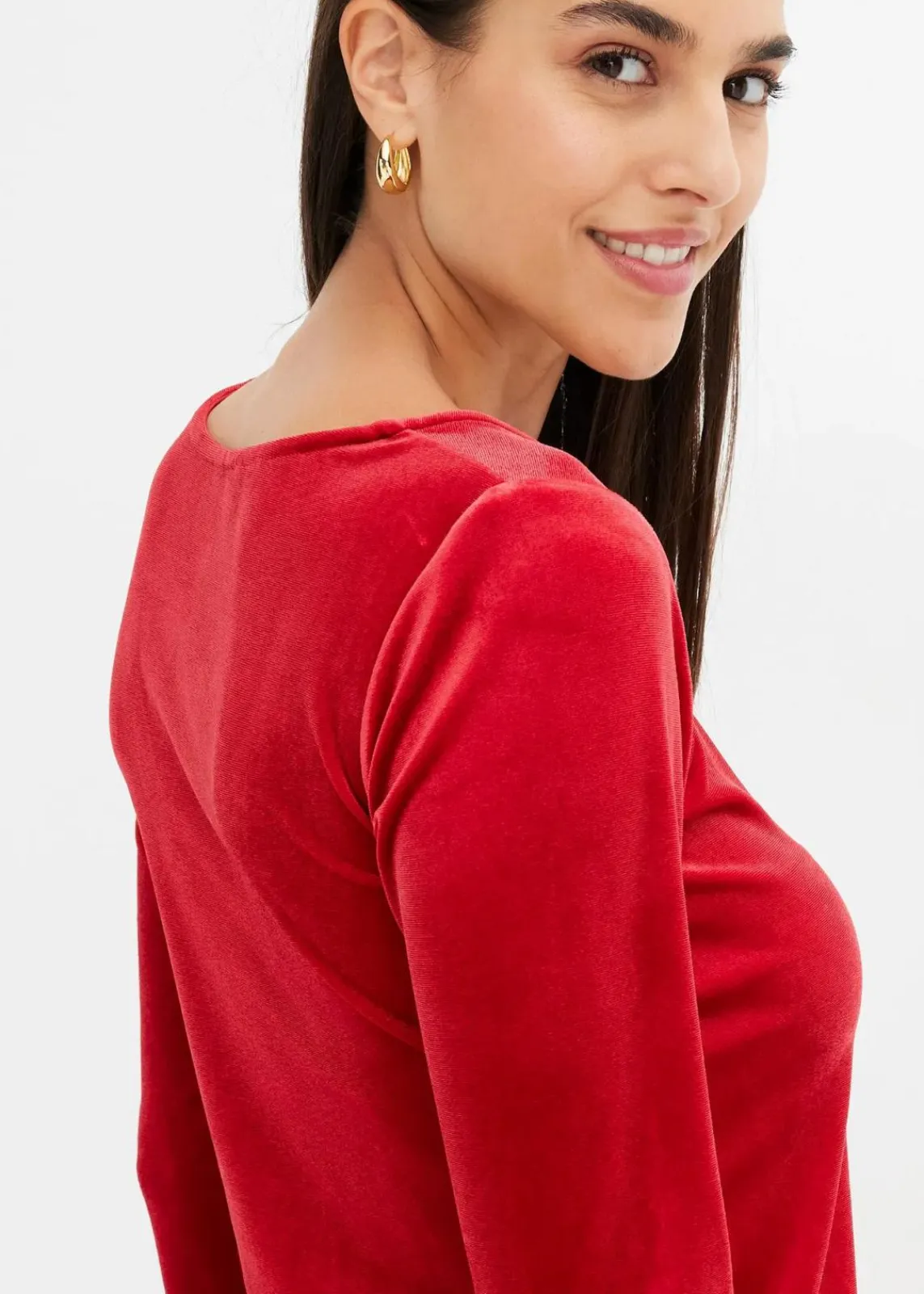bonprix Shirts & Tops^Shirt aus softem Samt chillirot