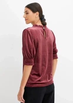 bonprix Shirts & Tops^Shirt aus softem Samt ahornrot