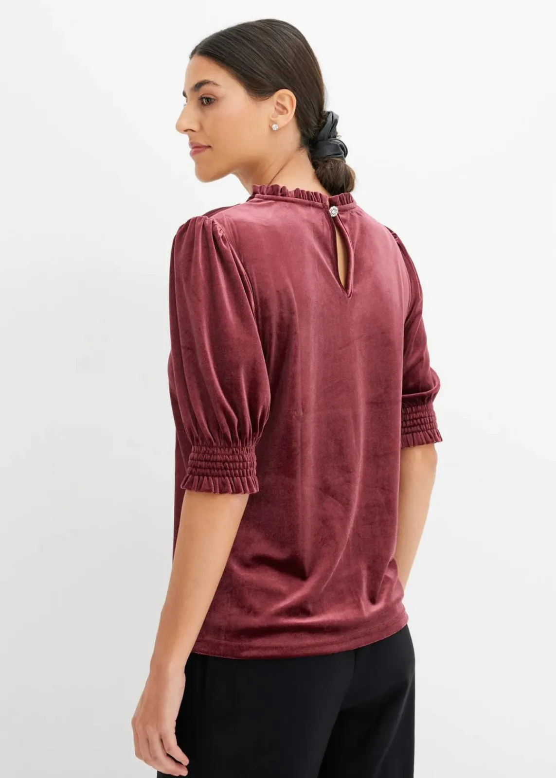 bonprix Shirts & Tops^Shirt aus softem Samt ahornrot